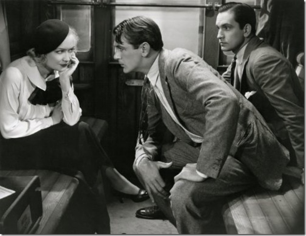 Miriam Hopkins, Gary Cooper and Frederic March in Design for Living (1933).