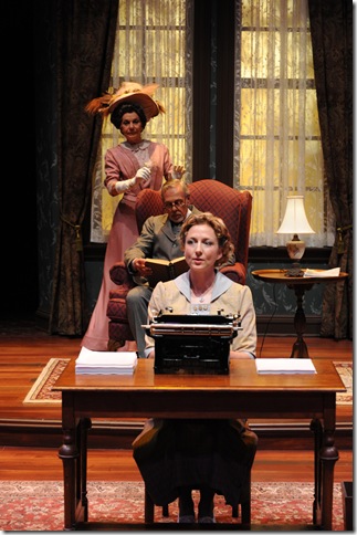 Lourelene Snedeker, J. Fred Shiffman and Kate Eastwood Norris in Ghost-Writer, the last production at Florida Stage.