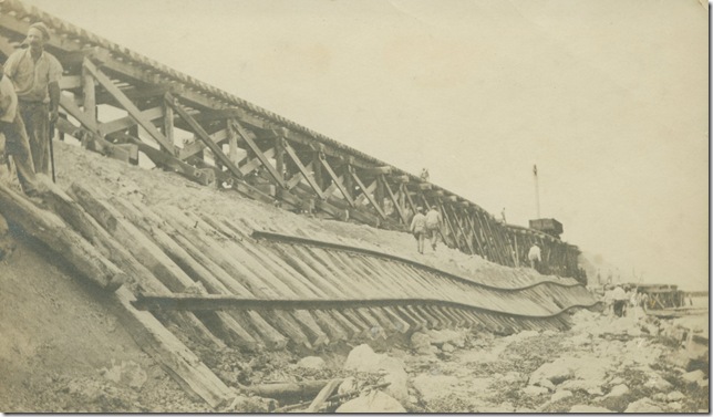 Washed-out railroad beds at Knight’s Key following the hurricane of Oct. 11, 1909. (Copyright Henry Morrison Flagler Museum Archives)
