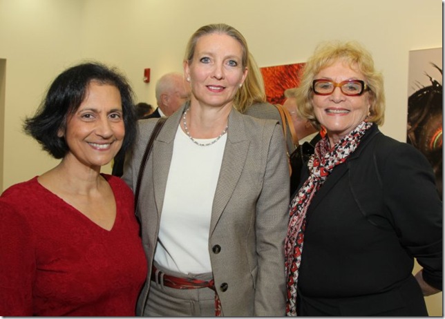 From left: Fatima NeJame, director of the Palm Beach Photographic Centre; Claudia Hillinger, president of the Max Planck Florida Foundation; and former Palm Beach County Commissioner Carol Roberts, deputy director of the Photographic Centre.