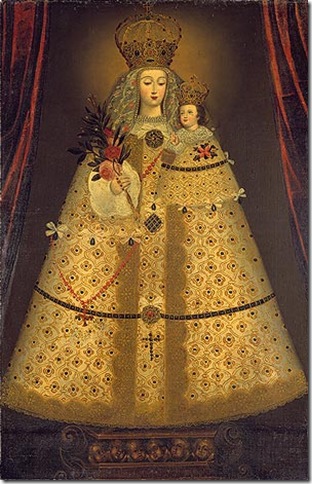 Virgin of the Rosary of Guapulo (1680), an anonymous Peruvian representation of the Madonna and Child.