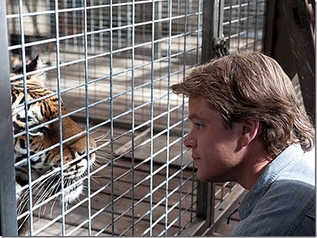 Matt Damon and friend in We Bought a Zoo.