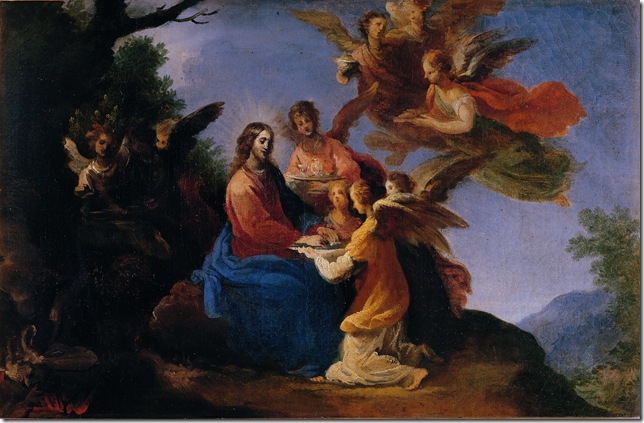 Christ Served by the Angels (early 17th century), by Cristofano Allori.