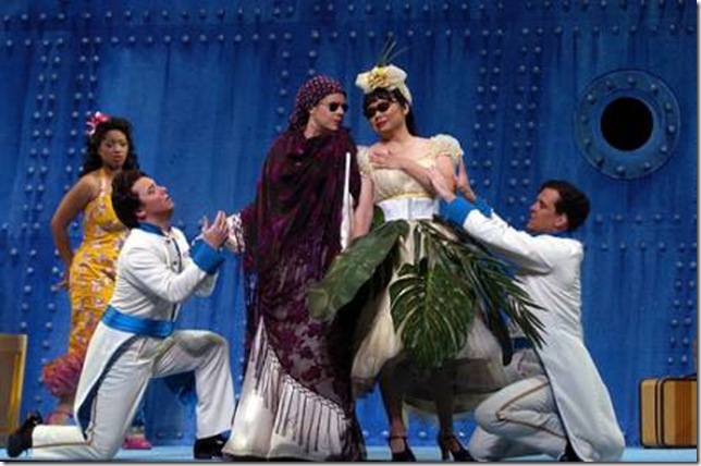 A scene from the Houston Grand Opera production of Florencia en el Amazonas. (Photo by George Hixson)