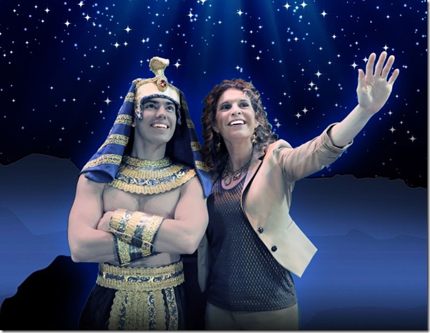 John Pinto Jr. and Jodie Langel in the Maltz Jupiter Theatre’s production of Joseph and the Amazing Technicolor Dreamcoat.