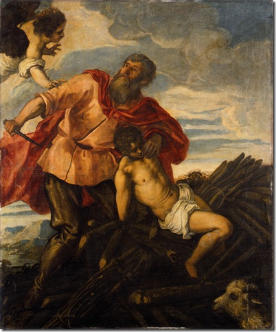 Sacrifice of Isaac (1550-1555), by Tintoretto. 