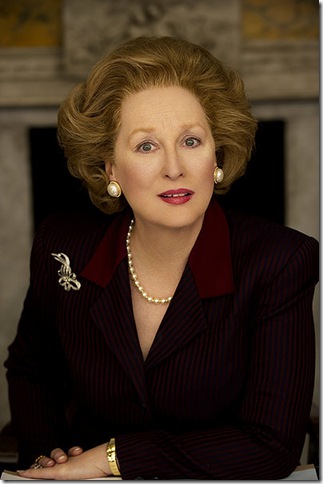 Meryl Streep as Margaret Thatcher.