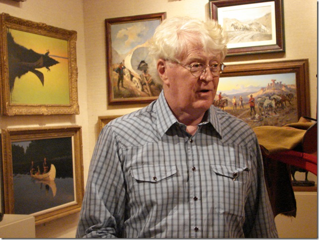 Bill Koch discusses some of the paintings in his Western collection. (Photo by Jenifer Mangione Vogt) 