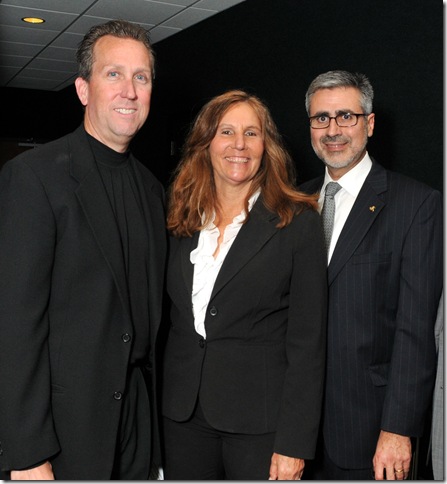 Ed Chase, president and CEO of the Northern Palm Beach County Chamber of Commerce; Jupiter Mayor Karen Golonka; and Jorge Pesquera, president and CEO of the Palm Beach County Convention and Visitors Bureau.