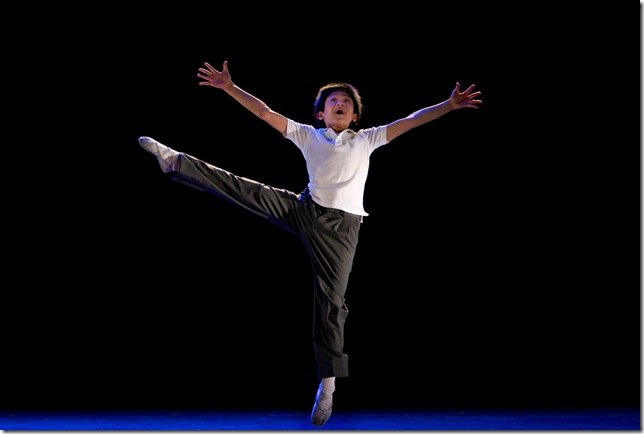 J.P. Viernes as the title character in Billy Elliot. (Photo by Joan Marcus)