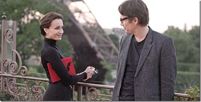 Kristin Scott Thomas and Ethan Hawke in The Woman in the Fifth.