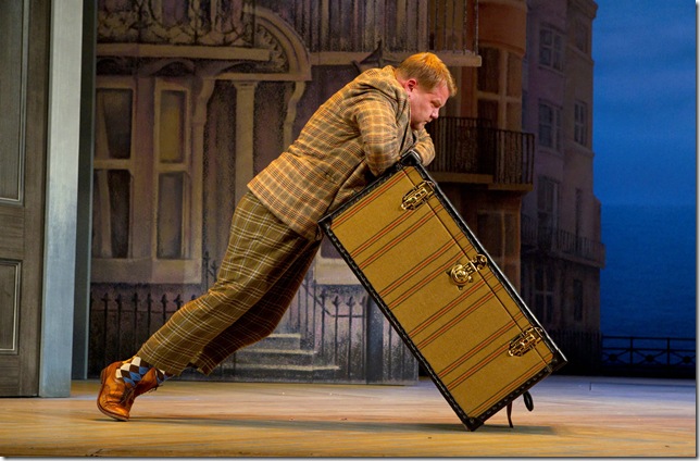 James Corden in One Man, Two Guvnors. (Photo by Joan Marcus)