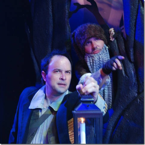 Matthew Korinko as the Baker and Conor Walton as the Mysterious Man in Into the Woods. (Photo by Amanda Day)