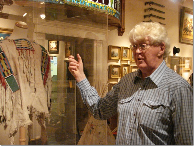 Bill Koch points out some of the objects in his Western collection at the Four Arts. (Photo by Jenifer Mangione Vogt)