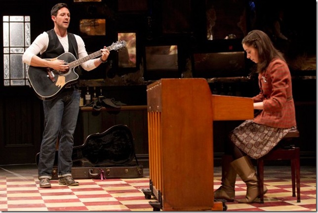 Steve Kazee and Cristin Milioti in Once. (Photo by Joan Marcus)