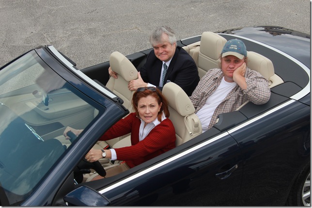 Laura Turnbull, Allan Baker and Ken Clement in Becky's New Car.
