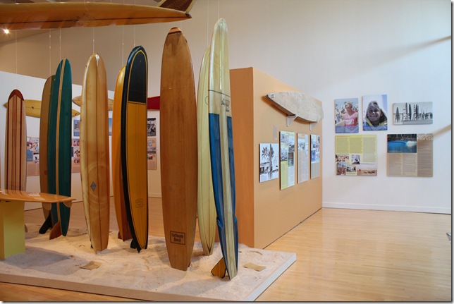Part of the surfing exhibit at FAU.