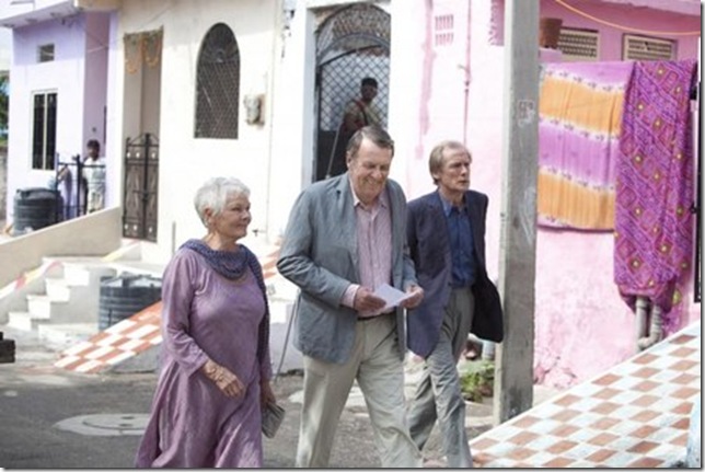 Judi Dench, Tom Wilkinson and Bill Nighy in The Best Exotic Marigold Hotel.