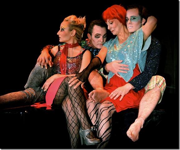 Alexa Green, Wayne Legette, Lourelene Snedeker and Pierre Tannous in Cabaret Verboten.