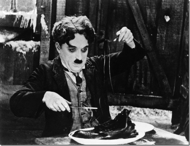 Charlie Chaplin in The Gold Rush (1925).