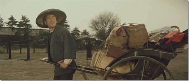 Toshiro Mifune in The Rickshaw Man (1958).