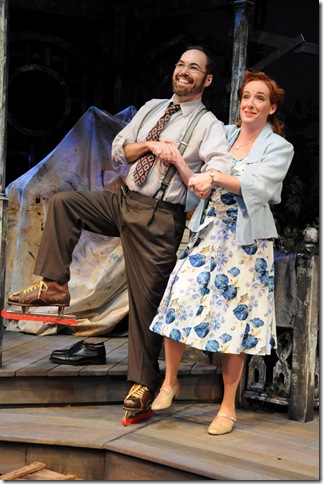 Brian Wallace and Erin Joy Schmidt in Talley’s Folly. (Photo by Alicia Donelan)