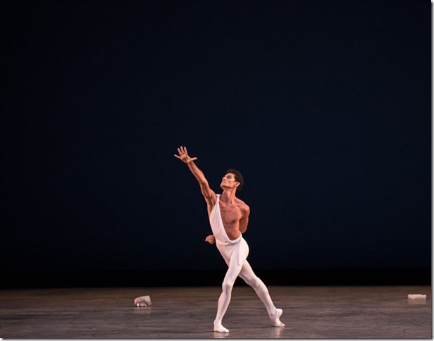Renan Cerdeiro as Apollo in George Balanchine’s Apollo at Miami City Ballet. (Photo by Daniel Azoulay)