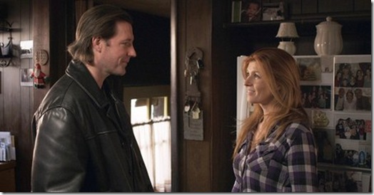 Edward Burns and Connie Britton in The Fitzgerald Family Christmas.