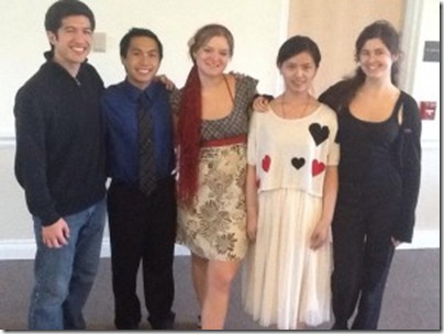 From left: Jesse Yukimura, John Hong, Yaroslava Poletaeva, Hsin-Hui Liu, and Aneyila Novikova. (Photo by Darren Matias)