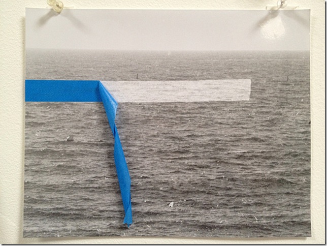Seascape With Blue Tape (2012), by Analia Saban.