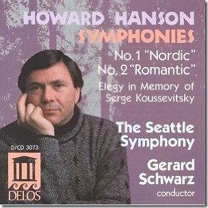 The cover of one of Schwarz's recordings with the Seattle Symphony on the Delos label.