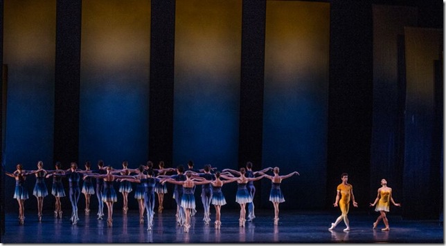 The Miami City Ballet ensemble in Liam Scarlett’s Euphotic. (Photo by Daniel Azoulay)