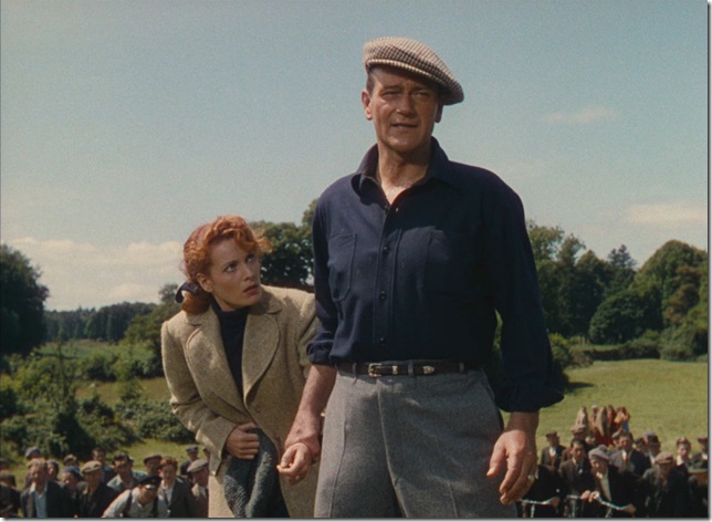 Maureen O’Hara and John Wayne in The Quiet Man (1952).