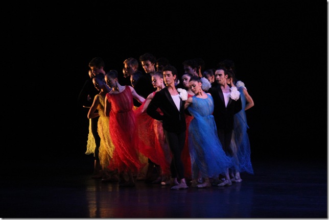 Miami City Ballet dancers in a scene from Symphonic Dances. (Photo by Joe Gato)