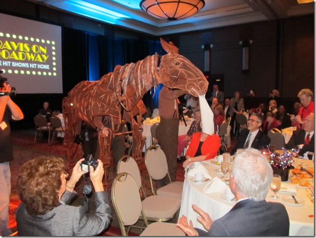 Joey the horse crashes the Kravis on Broadway preview Thursday.