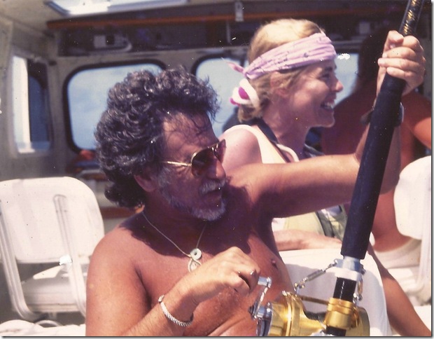 The author, fishing with Hemingway.