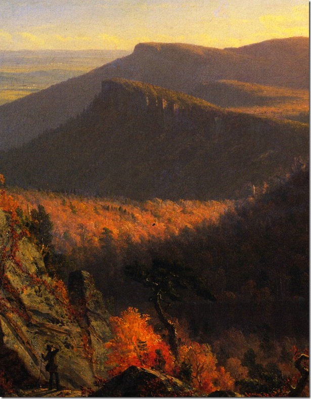 Sunset in the Shawangunk Mountains (1854), detail, by Sanford Robinson Gifford.