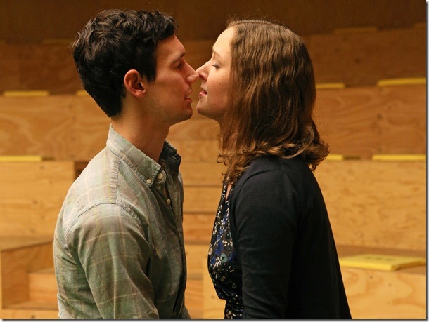 Cory Michael Smith and Amanda Quaid in the off-Broadway production of Cock.