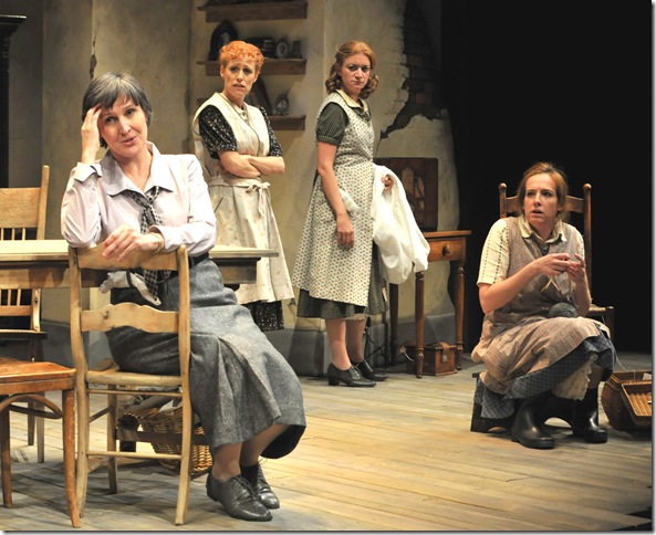 Julie Rowe, Margery Lowe, Gretchen Porro and Erin Joy Schmidt in Dancing at Lughnasa. (Photo by Alicia Donelan)