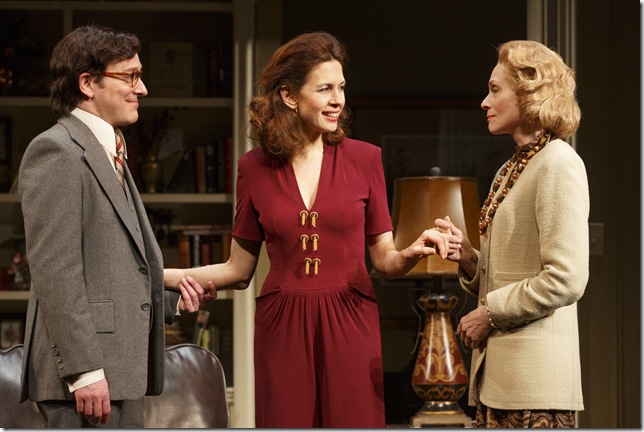 Jeremy Shamos, Jessica Hecht and Judith Light in The Assembled Parties. (Photo by Joan Marcus)