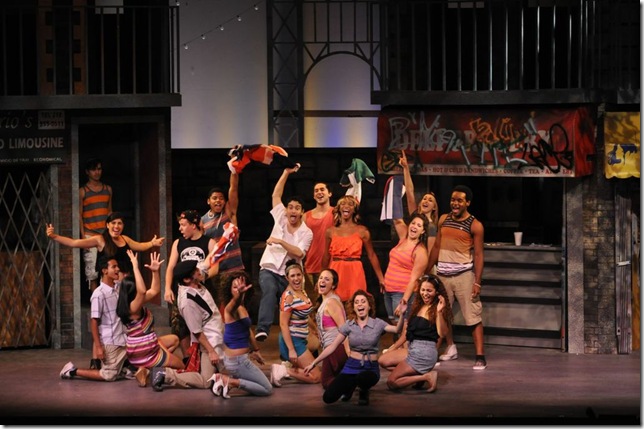 The cast of In the Heights at the Lake Worth Playhouse.
