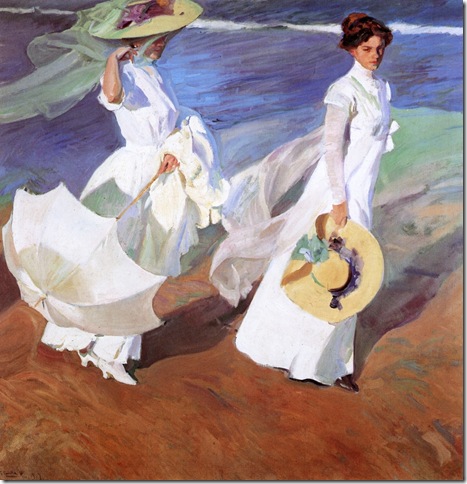 Promenade by the Sea (1909), by Joaquin Sorolla.