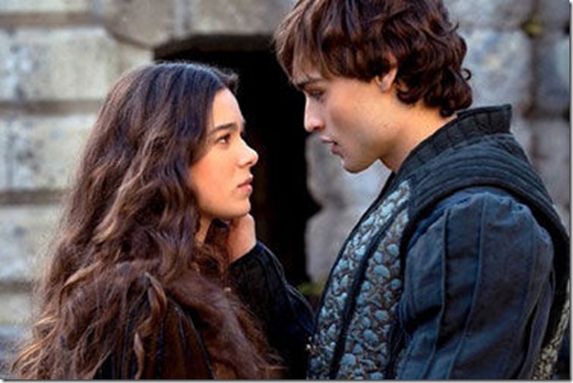 Hailee Steinfeld and Douglas Booth in Romeo and Juliet.