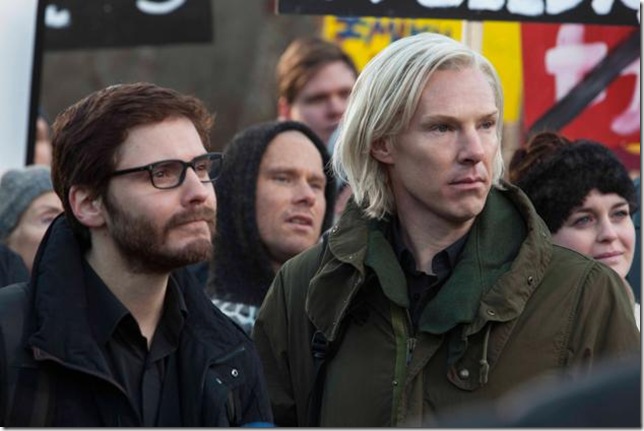 Daniel Brühl and Benedict Cumberbatch in The Fifth Estate.