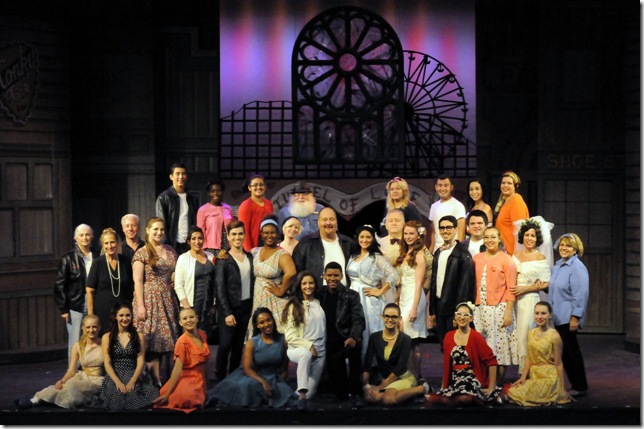 The cast of All Shook Up at Lake Worth Playhouse.