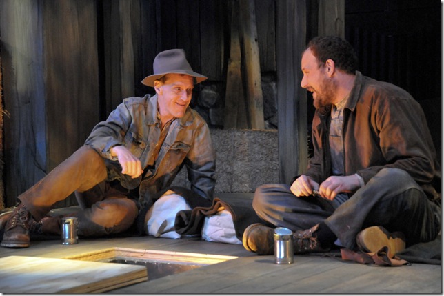 John Leonard Thompson and Brendan Titley in Of Mice and Men. (Photo by Alicia Donelan)