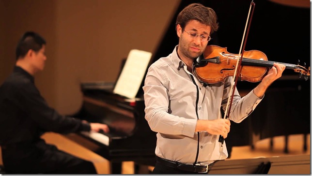 Pianist Tao Lin and violinist Tomas Cotik.