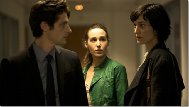 Raphaël Personnaz, Arta Dobroshi and Clotilde Hesme in Three Worlds (2012).