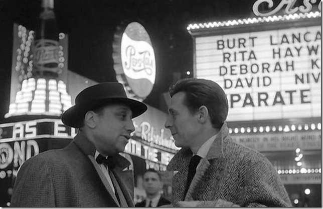 Jean-Pierre Melville and Pierre Grasset in Two Men in Manhattan (1959).