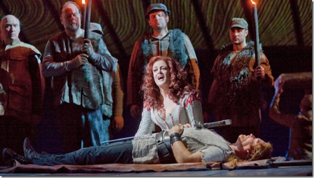 Deborah Voigt in Götterdämmerung at the Met. (Photo by Ken Howard/Metropolitan Opera)